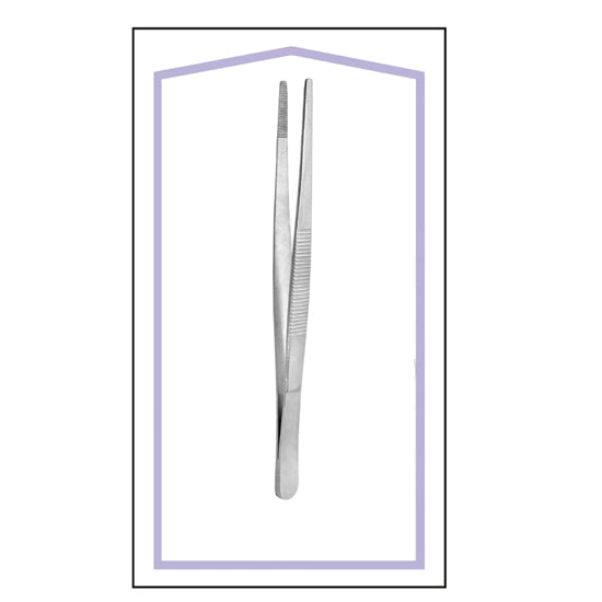 STERILE DRESSING FORCEPS 5.5" SERRATED BOX OF 25 PCS