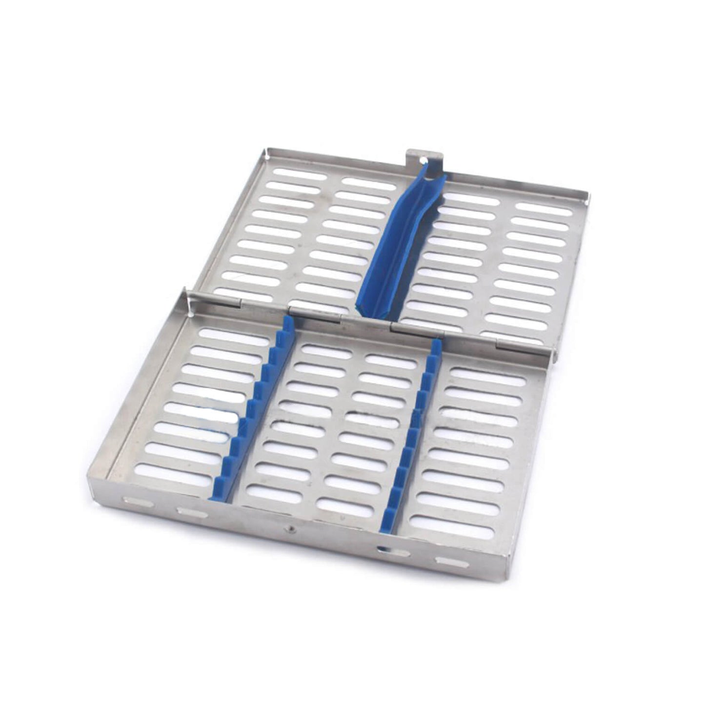 STERILIZATION CASSETTES FOR 10 INSTRUMENTS HINGED BLUE