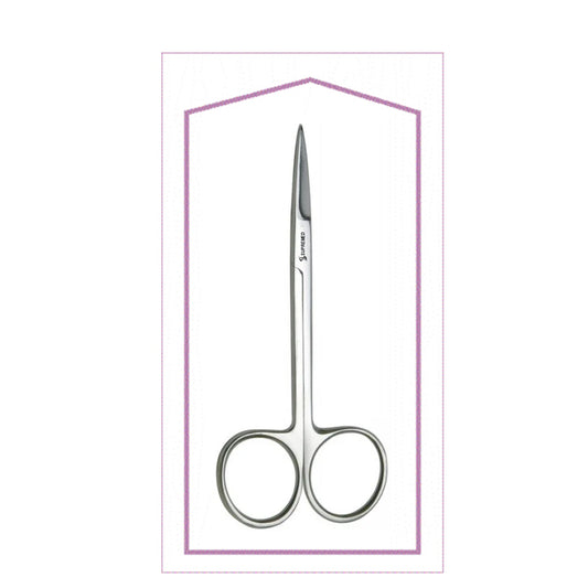 STERILIZED IRIS SCISSOR STRAIGHT BOX OF 25 PCS
