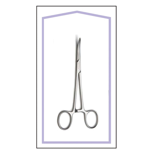 STERILE KELLY FORCEPS 4.5" CURVED BOX OF 25 PCS