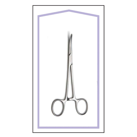 STERILE KELLY FORCEPS 4.5" CURVED BOX OF 25 PCS