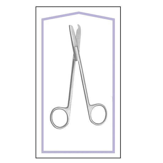 STERILIZED LITT. STITCH SCISSOR STRAIGHT 5.5'' BOX OF 25 PCS