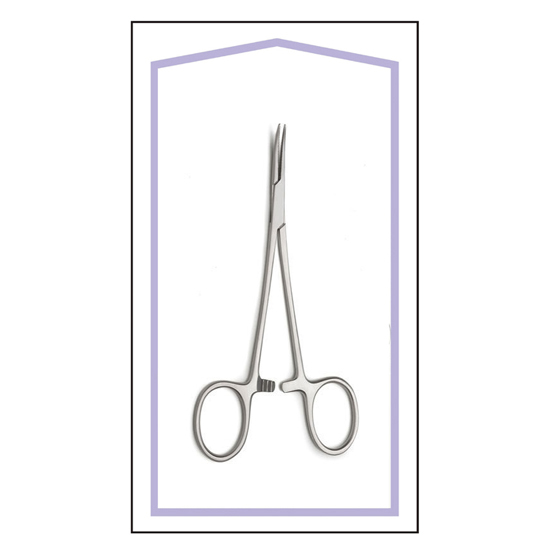STERILE FORCEPS MOSQ HALSTED 5" CURVED BOX OF 25 PCS 